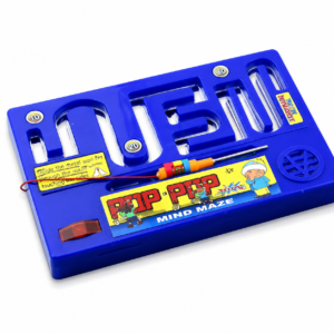 Blue Focus Maze Game with tethered stylus and winding concentration track